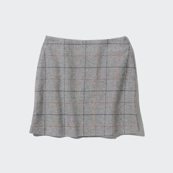 Uniqlo Dresses & Skirts - Uniqlo Wool Blend Gray Checkered Mini Skirt